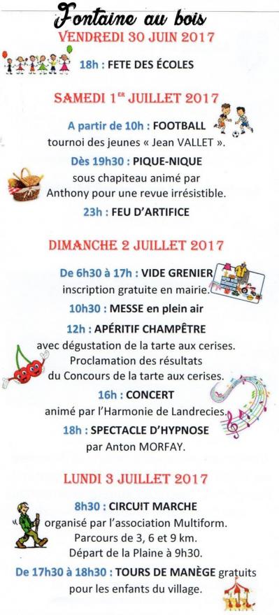 Fête à fontaine au bois
